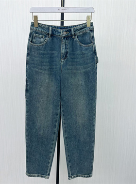 C●2025冬季新品 哈伦牛仔裤女高腰显瘦宽松休闲通勤百搭长裤5232