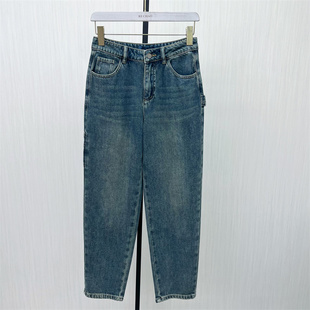 C●2025冬季新品 哈伦牛仔裤女高腰显瘦宽松休闲通勤百搭长裤5232