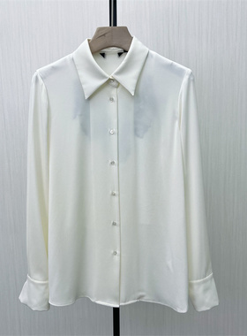 图●2025秋季新品 法式长袖衬衫女气质小众别致宽松打底上衣1659