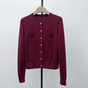 针织开衫 新品 女小个子短款 修身 上衣299 恩 显瘦毛衫 2025冬季