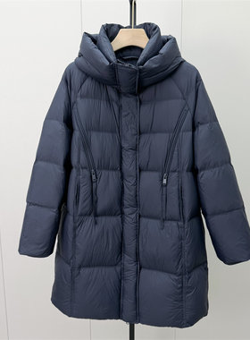 迪●2026冬季新品 羽绒服女中长款时尚宽松加厚百搭保暖外套5018