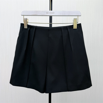 乂●2026春季新品 西装短裤女高腰显瘦宽松休闲通勤a字阔腿裤3763