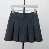 新品 恩 2026春季 百褶半身裙女高腰显瘦气质百搭小个子短裙826