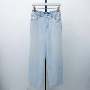 女高腰显瘦宽松直筒休闲长裤 阔腿牛仔裤 新品 5050 2026春季