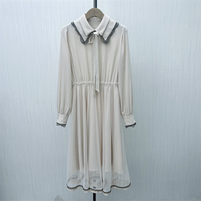 片●2025秋季新品 法式连衣裙女气质显瘦小清新长袖a字茶歇裙3169