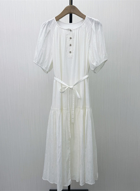 fei●2026夏季新品 法式泡泡袖连衣裙女气质显瘦小清新茶歇裙6176