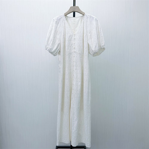 fei●2026夏季新品 法式泡泡袖连衣裙女气质显瘦小清新茶歇裙6255