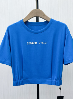 乂●2025夏季新品 印花短袖T恤女宽松休闲百搭显瘦打底上衣3921