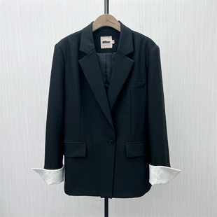 2025秋季 休闲经典 新品 外套女时尚 宽松百搭西服大衣5985 西装 芭