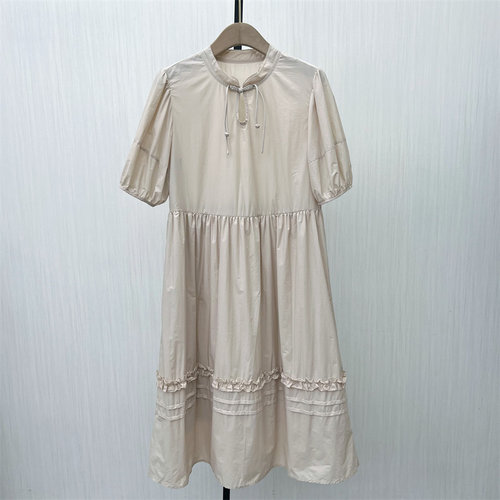 C●2025夏季新品 森系短袖连衣裙女小清新简约百搭显瘦裙子7192