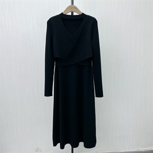 针织连衣裙女气质修身 图 新品 内搭长袖 2025冬季 打底毛衣裙2301