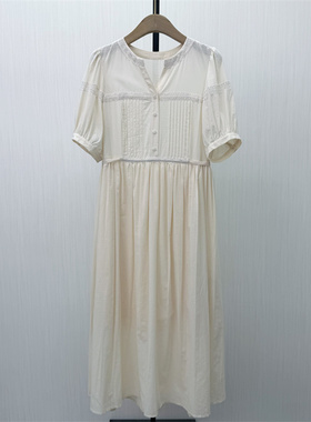 fei●2026夏季新品 法式v领连衣裙女气质显瘦小清新a字长裙6162