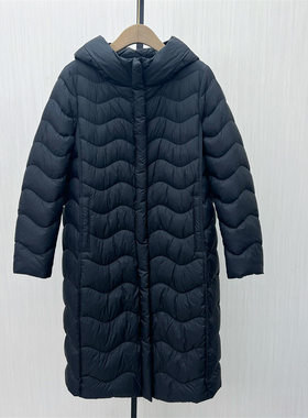 fei●2025冬季新品 羽绒服女时尚长款宽松加厚保暖白鸭绒外套8263