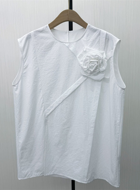 S●2026春季新品 无袖衬衫女宽松休闲简约百搭显瘦背心上衣121