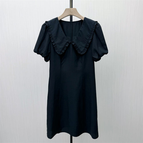 fei●2026夏季新品 娃娃领棉麻连衣裙女法式甜美显瘦a字裙子6252
