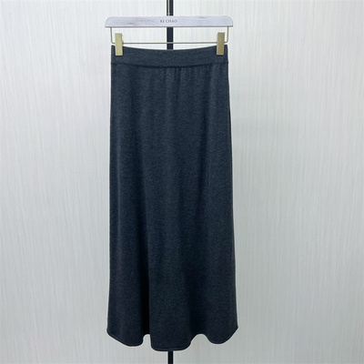 图●2025冬季新品 针织半身裙女松紧腰修身显瘦气质直筒长裙9122