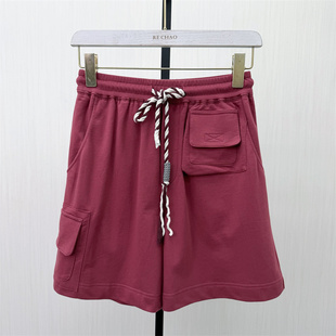 2026夏季 休闲短裤 新品 女松紧腰宽松直筒阔腿裤 801 运动短裤