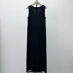恩 新品 针织长裙女气质打底显瘦无袖 背心连衣裙586 2026春季