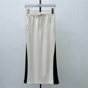 休闲半身裙女松紧腰显瘦直筒长款 新品 百搭卫裙092 2025秋季