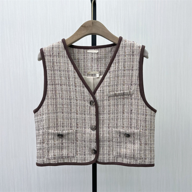 C●2025秋季新品 小香风粗花呢马甲女复古气质坎肩背心外套3033,女装/女士精品,马夹,淘宝优惠券,粉丝福利购,淘宝优惠卷