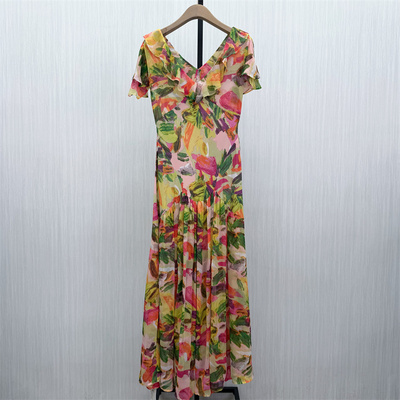 伊●2026夏季新品 法式碎花连衣裙女气质显瘦小清新a字茶歇裙3206
