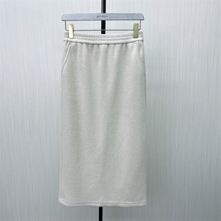毛呢半身裙女时尚 新品 气质松紧腰直筒显瘦长裙929 2025冬季