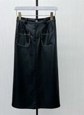 C●2025秋季新品 皮裙半身裙女高腰显瘦包臀一步裙气质长裙6169