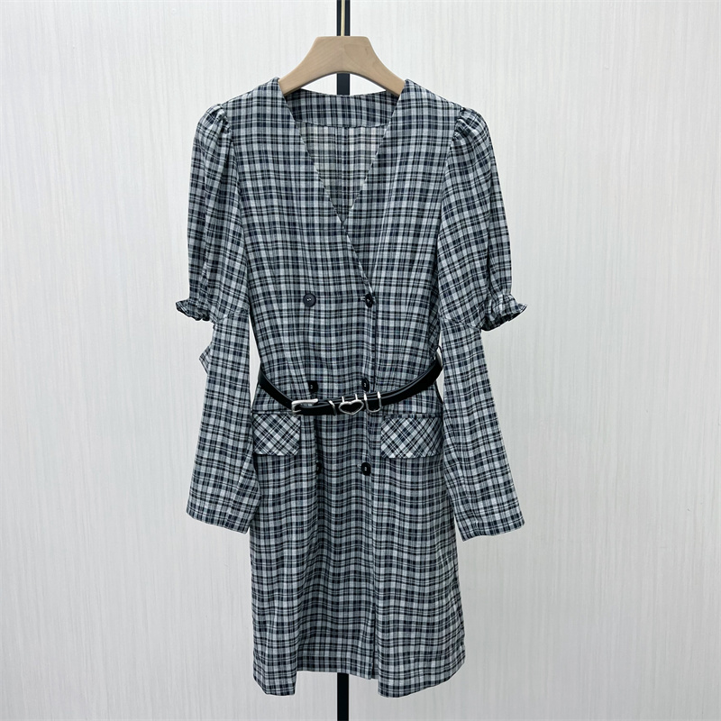 S●2025秋季新品 西装连衣裙女中长款宽松休闲设计感小众a字裙158