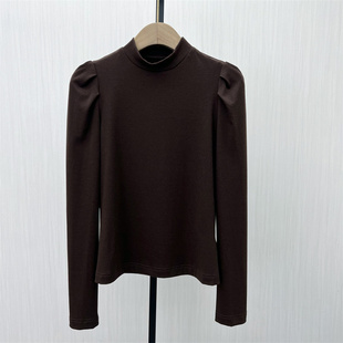 图●2025冬季新品 磨毛打底衫女修身显瘦百搭长袖T恤打底上衣4210