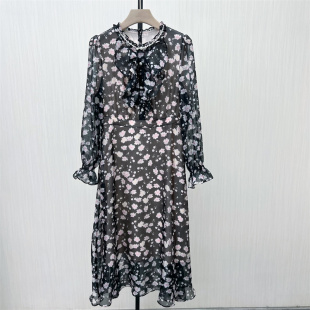 法式 新品 碎花连衣裙女气质淑女别致长裙茶歇裙7025 2025秋季 芭