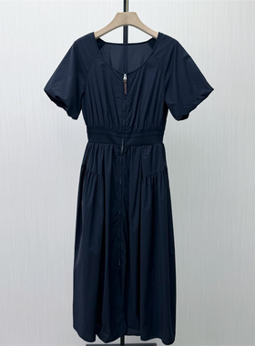 恩●2026夏季新品 法式短袖连衣裙女气质简约显瘦小清新长裙673