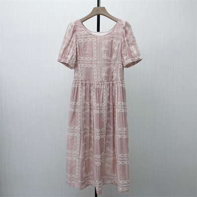 fei●2026夏季新品 法式短袖连衣裙女气质显瘦小清新茶歇裙6134