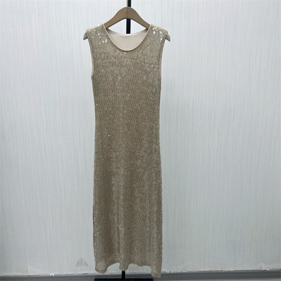 KA●2025秋季新品 亮片连衣裙女设计感小众气质显瘦无袖裙子2071