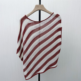 2026夏季 女宽松慵懒风套头针织衫 新品 镂空罩衫 上衣 无袖 图