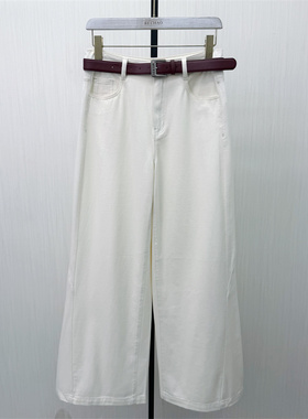 良月●2026夏季新品 阔腿牛仔裤女高腰显瘦宽松百搭休闲长裤8514