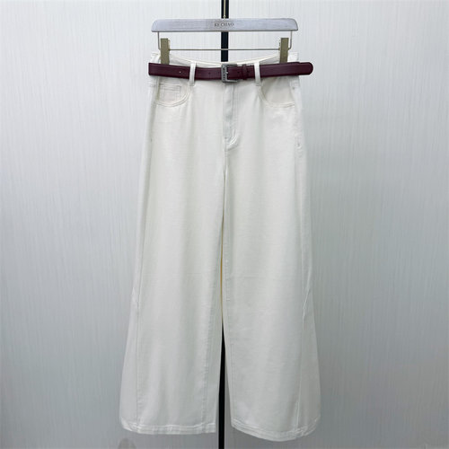 良月●2026夏季新品 阔腿牛仔裤女高腰显瘦宽松百搭休闲长裤8514
