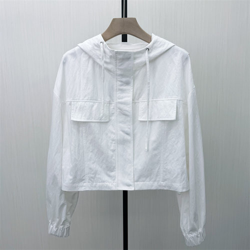 fei●2026春季新品 连帽外套女宽松休闲百搭短款工装夹克5098