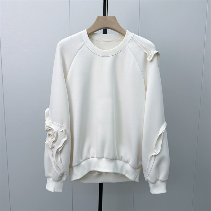 乂●2026秋季新品 圆领套头卫衣女休闲宽松日常百搭长袖上衣2824
