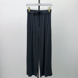 艾W●2026春季新品 休闲直筒长裤女松紧腰显瘦宽松百搭阔腿裤1811