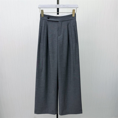 C●2026春季新品 西装阔腿裤女高腰显瘦直筒通勤百搭长裤5687