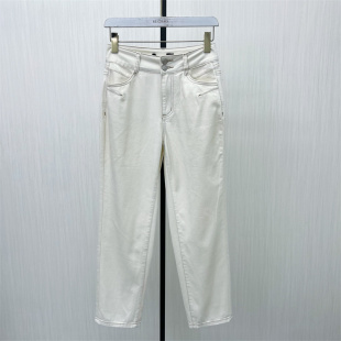 女高腰显瘦宽松直筒休闲通勤百搭长裤 图 牛仔裤 新 5819 2025秋季