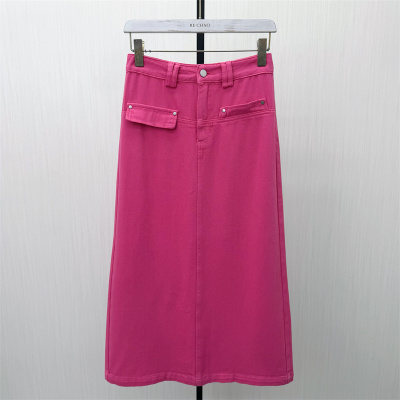 乂●2026春季新品 牛仔半身裙女高腰显瘦休闲百搭直筒长裙3662