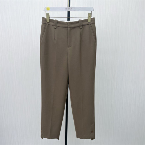 良月●2025冬季新品 西装长裤女高腰显瘦直筒通勤百搭休闲裤8177