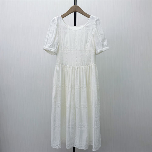 fei●2026夏季新品 法式短袖连衣裙女气质显瘦小清新茶歇裙6134
