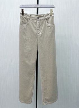 fei●2025冬季新品 灯芯绒阔腿裤女高腰显瘦休闲百搭直筒长裤8275