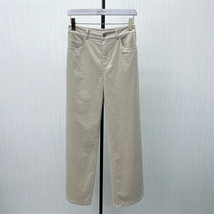 女高腰显瘦休闲百搭直筒长裤 fei 灯芯绒阔腿裤 新品 8275 2025冬季
