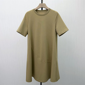 艾W 连衣裙女休闲宽松简约百搭显瘦T恤裙1311 短袖 2026春季 新品