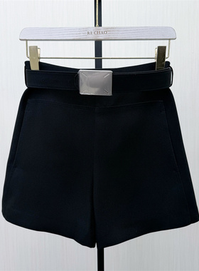 乂●2026春季新品 西装短裤女高腰显瘦宽松休闲通勤a字阔腿裤0411