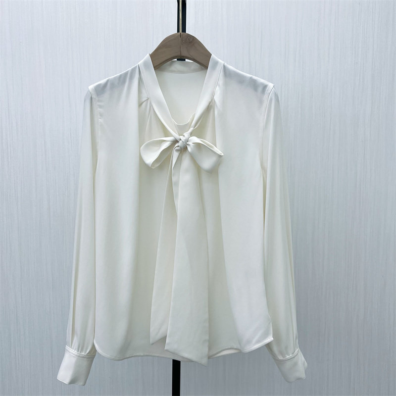 fei●2025秋季新品 法式长袖衬衫女气质小众别致宽松打底上衣7151