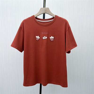 C●2025夏季新品 印花短袖T恤女宽松休闲百搭显瘦打底上衣1125